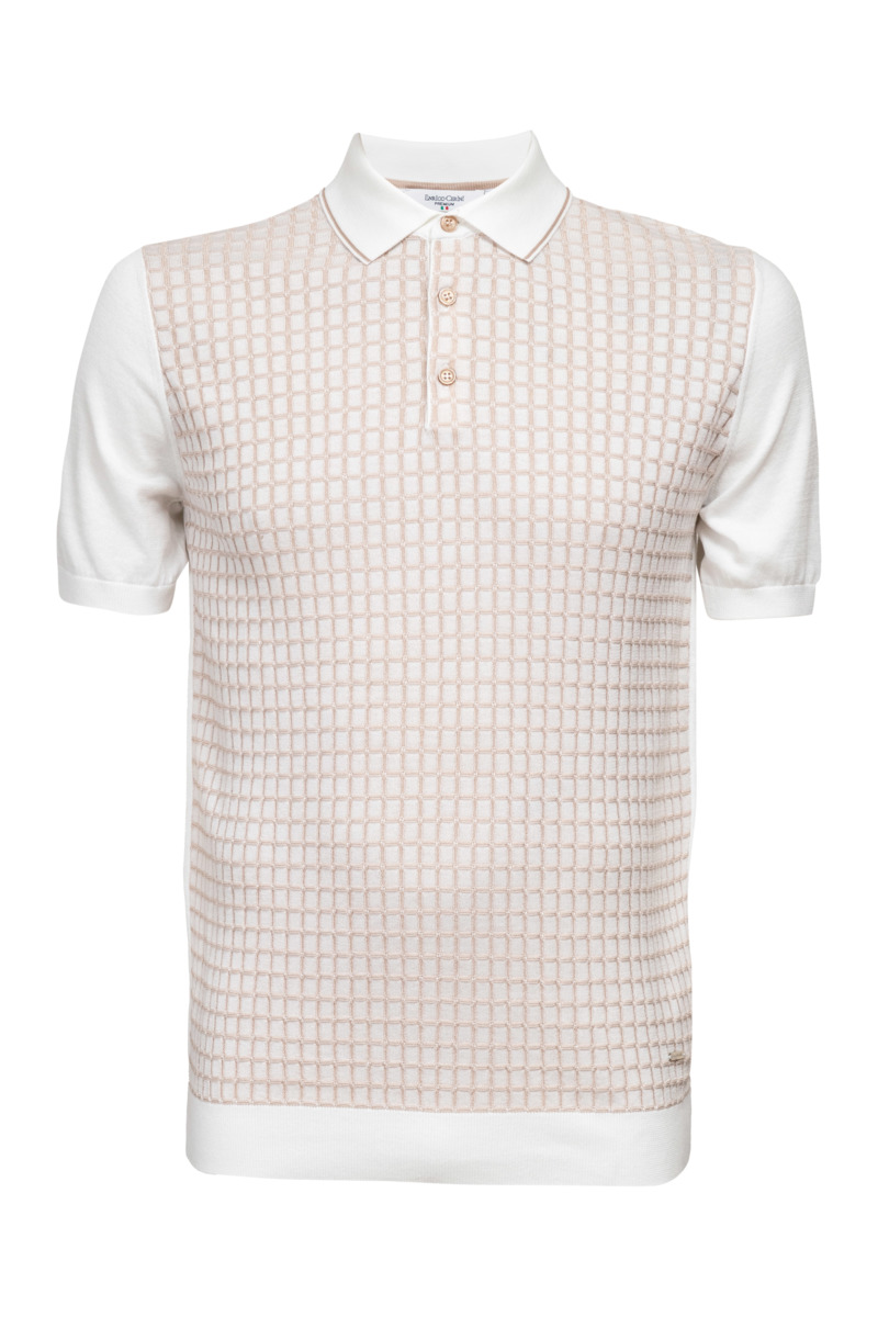 Поло ENRICO CERINI 243022/WHITE-BEIGE