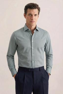 Фото рубашки Shaped Fit Рубашка SEIDENSTICKER, цвет темно-бирюзовый