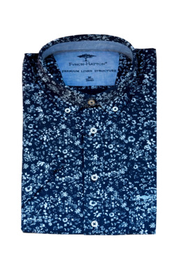 Фото рубашки Прямой силуэт Рубашка  FYNCH HATTON, цвет синий