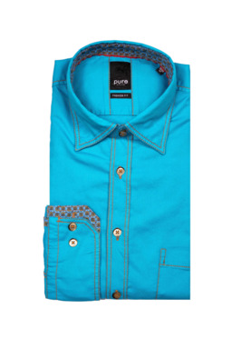 Фото рубашки Приталенный силуэт Рубашка PURE, цвет голубой
