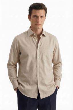 Фото рубашки Прямой силуэт Рубашка SEIDENSTICKER, цвет бежевый