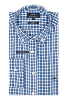 Фото рубашки Приталенный силуэт Рубашка FYNCH HATTON, цвет синий