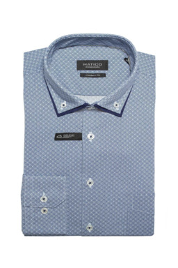 Фото рубашки Приталенный силуэт Рубашка HATICO, цвет синий